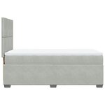 vidaXL Sommier à lattes de lit et matelas Gris clair 80x200 cm Velours