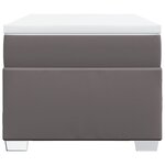 vidaXL Sommier à lattes de lit avec matelas Gris 90x200 cm Similicuir