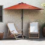 vidaXL Parasol de jardin Couleur terre cuite 294 x 150 x 224 cm tissu