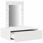 vidaXL Table de Toilette Blanc 60 x 40 x 70 cm Bois d'ingénierie