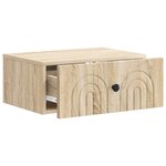 vidaXL Cabinet de chevet mural 2 pièces Chêne Sonoma 49 x 34 5 x 20 cm
