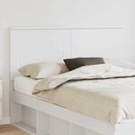 vidaXL Tête de lit avec tête de lit Blanc 150 cm Bois d'ingénierie