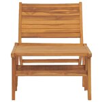 vidaXL Chaise de jardin avec repose-pied Bois de teck solide
