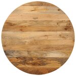 vidaXL Dessus de table Ø 70x3 8 cm rond bois de manguier massif