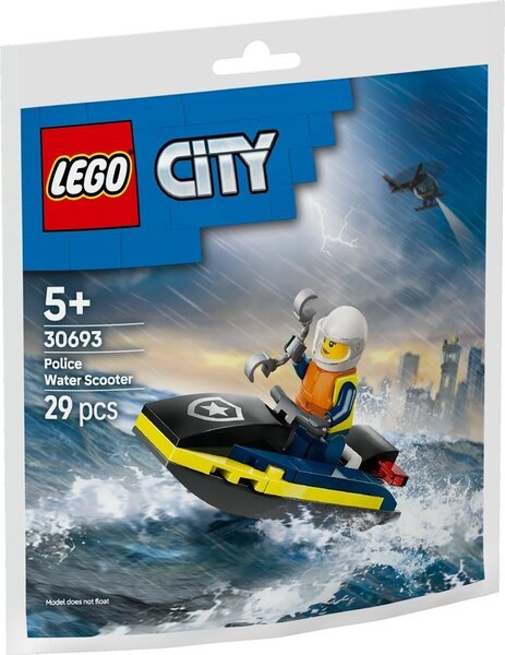 LEGO City - Le jet-ski de la police (Polybag) - 30693 : Aventure Aquatique pour Enfants