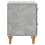 vidaXL Cabinet de chevet avec tiroir Gris béton 62 x 34 5 x 48 cm
