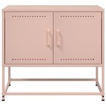 vidaXL Meuble TV rose 68 5x39x60 5 cm acier