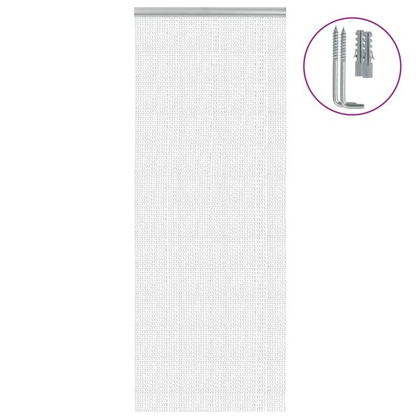vidaXL Moustiquaire de porte à chaîne 80x201 cm aluminium