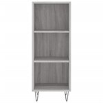 vidaXL Buffet haut Sonoma gris 34 5x34x180 cm Bois d'ingénierie