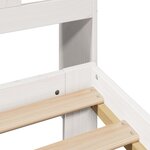 vidaXL Lit bibliothèque sans matelas blanc 90x200cm bois de pin massif