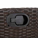 vidaXL Ensemble à manger de jardin et coussins 7 Pièces marron rotin