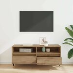 vidaXL Meuble TV avec tiroir Chêne artisanal 100 x 34 5 x 44 5 cm