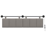 vidaXL Tête de lit suspendue Taupe Velours