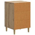 vidaXL Cabinet de chevet avec tiroir Chêne artisanal 43 x 41 x 66 5 cm