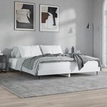 vidaXL Cadre de lit blanc 160x200 cm bois d'ingénierie