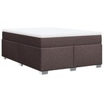 vidaXL Sommier à lattes de lit avec matelas Marron foncé 140x200 cm
