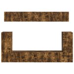 vidaXL Ensemble meuble TV 5 Pièces Chêne fumé Bois d'ingénierie