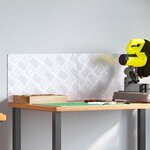 vidaXL Nez de marche Rectangulaire 2 Pièces Argenté 50 x 30 cm Aluminium