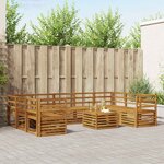 vidaXL Ensemble de canapés d'extérieur 10 pc Naturel