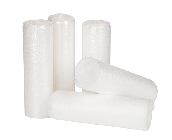 Lot de 3 films à bulles + 2 mousses de protection