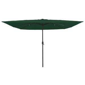 vidaXL Parasol de jardin Vert et Noir 295 x 295 x 245 cm