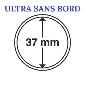 Capsules rondes sans bord ULTRA pour monnaies de collection. Diamètre intérieur - 37 mm