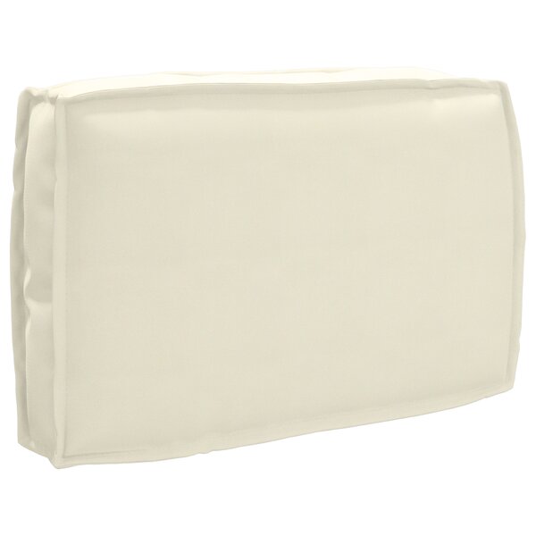 vidaXL Coussin pour dossier de palette Crème 60 x 40 x 12 cm