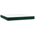 vidaXL Sommier à lattes de lit avec matelas LED Vert foncé 160x200 cm