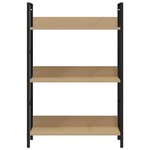 vidaXL Bibliothèque à 3 niveaux chêne 60x27 6x90 5cm bois d'ingénierie