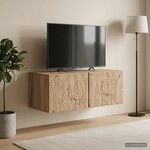 vidaXL Meuble TV mural 59 5 x 41 x 30 cm Chêne artisanal