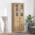 vidaXL Haut Armoire avec tiroir Chêne artisanal 69 5 x 34 x 180 cm