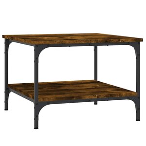 vidaXL Table basse chêne fumé 55x55x40 cm bois d'ingénierie
