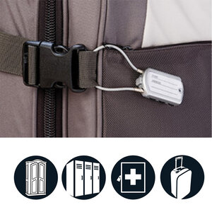 Pack de 2 Cadenas à Combinaison avec Etiquette Adresse  Couleur Aléatoire  6 5 x 3 x 1 1 cm