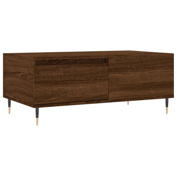 vidaXL Table basse Chêne marron 90x50x36 5 cm Bois d'ingénierie