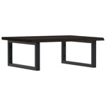 vidaXL Étagère de vasque murale acier et bois de chêne massif