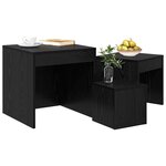 vidaXL Table basse 3 Pièces Chêne noir Bois d'ingénierie