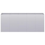 vidaXL Jardinière 200x40x80 cm acier galvanisé