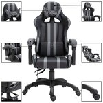 vidaXL Chaise de jeu Gris Similicuir