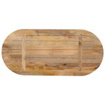vidaXL Dessus de table 80x40x3 8 cm ovale bois massif de manguier