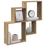 vidaXL Étagère murale chêne artisanal 80x15x78 5 cm bois d'ingénierie