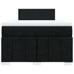 vidaXL Sommier à lattes de lit avec matelas Noir 120x200 cm Tissu