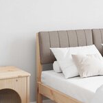 vidaXL Tête de lit capitonnée Taupe 120 cm Pin massif