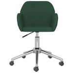 vidaXL Chaise pivotante de bureau Vert foncé Tissu