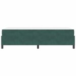 vidaXL Cadre de lit avec matelas Vert foncé 100 x 200 cm tissu