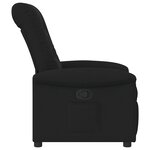 vidaXL Fauteuil inclinable Noir Tissu