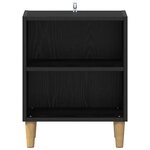 vidaXL Armoire de lit 2 Pièces Chêne noir 40 x 30 x 50 cm
