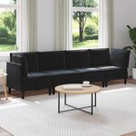 vidaXL Ensemble de meubles pour le salon 4 Pièces Noir Velours