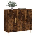 vidaXL Buffet chêne fumé 90x34x80 cm bois d'ingénierie