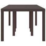 vidaXL Table de jardin pour repas Marron 250 x 100 x 73 cm polyrotin