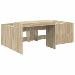 vidaXL Lit haut pour enfants avec bureau Chêne Sonoma 98 5 x 200 cm